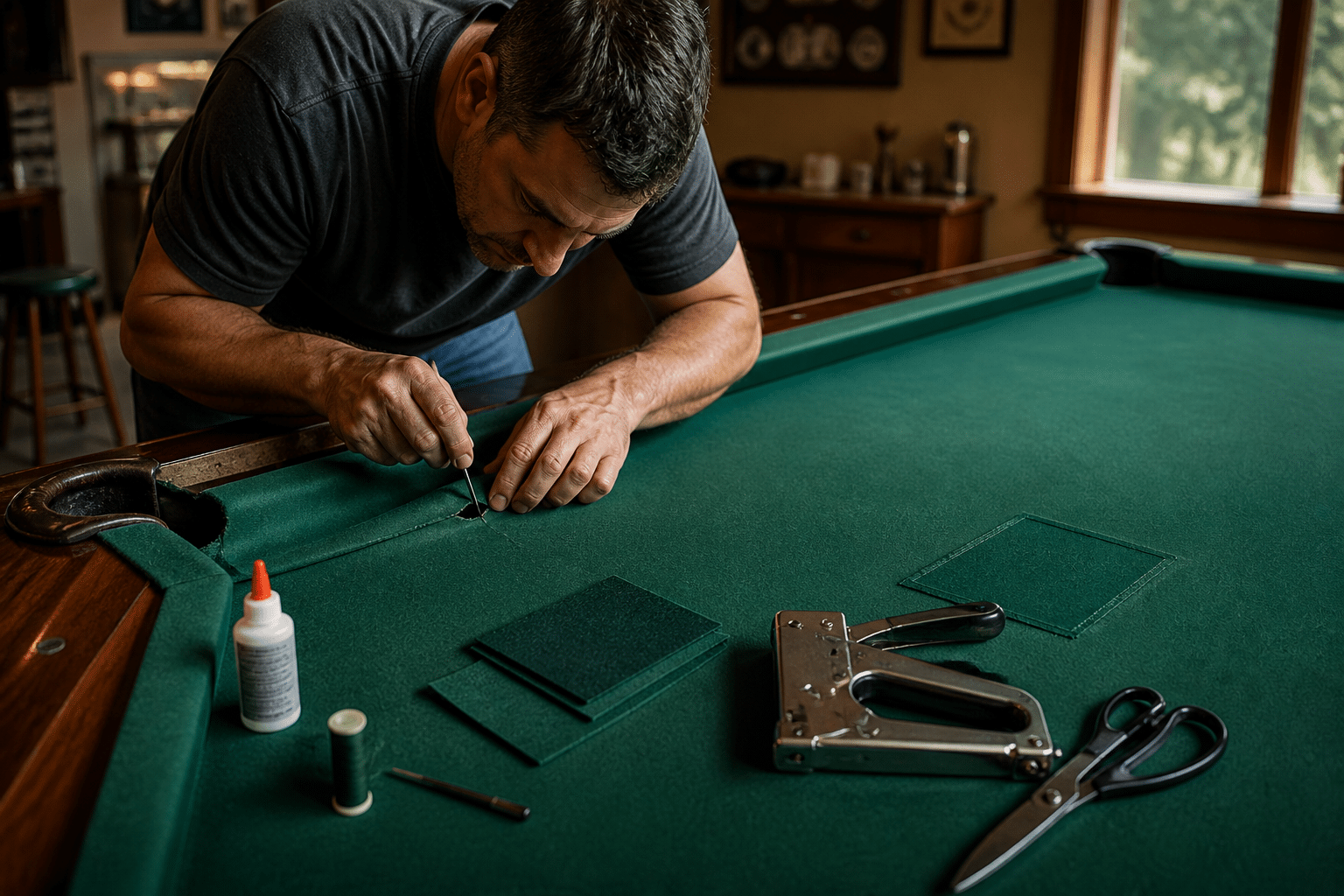 How To Repair Pool Table Felt